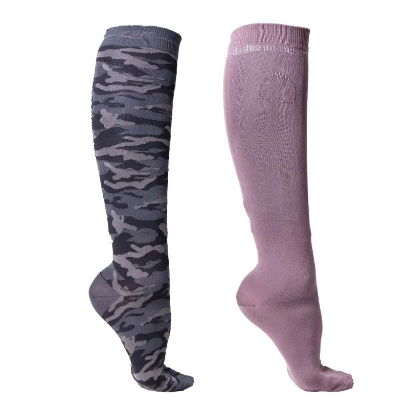 QHP Knee Socks Collection - 2 Pack - Mineral